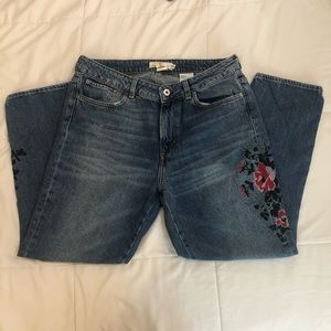 LOGG H&M Floral Embroidered Jeans Size 12 LIKE NEW